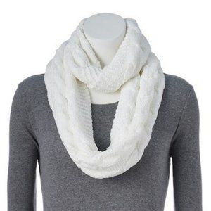 SONOMA Cable-Knit Ivory Chenille Infinity Scarf